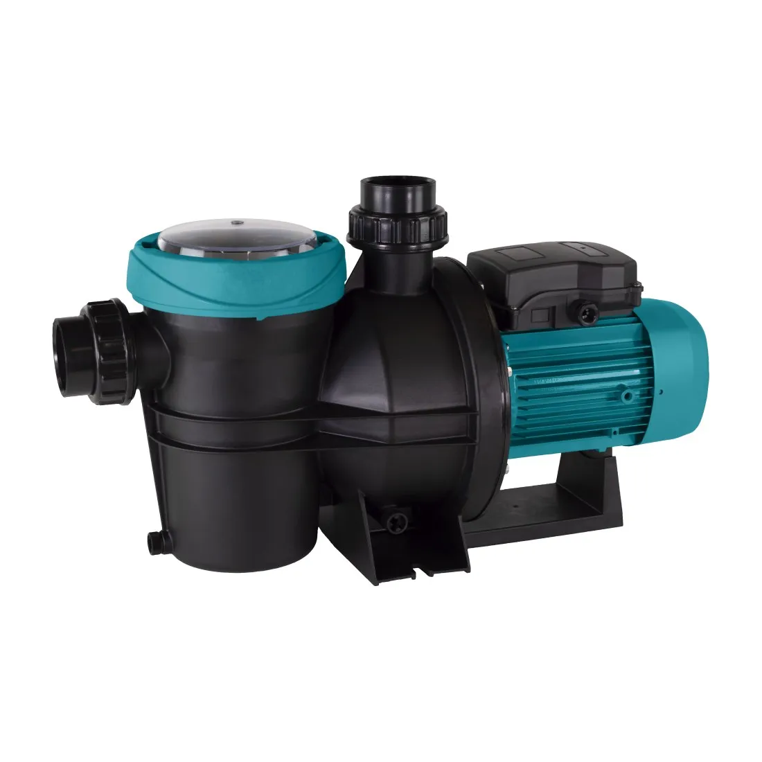 Electrobomba de piscina ESPA Silen S2 con motor turquesa y prefiltro transparente