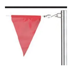 Banderolas de señalización de natación espalda con poste inox