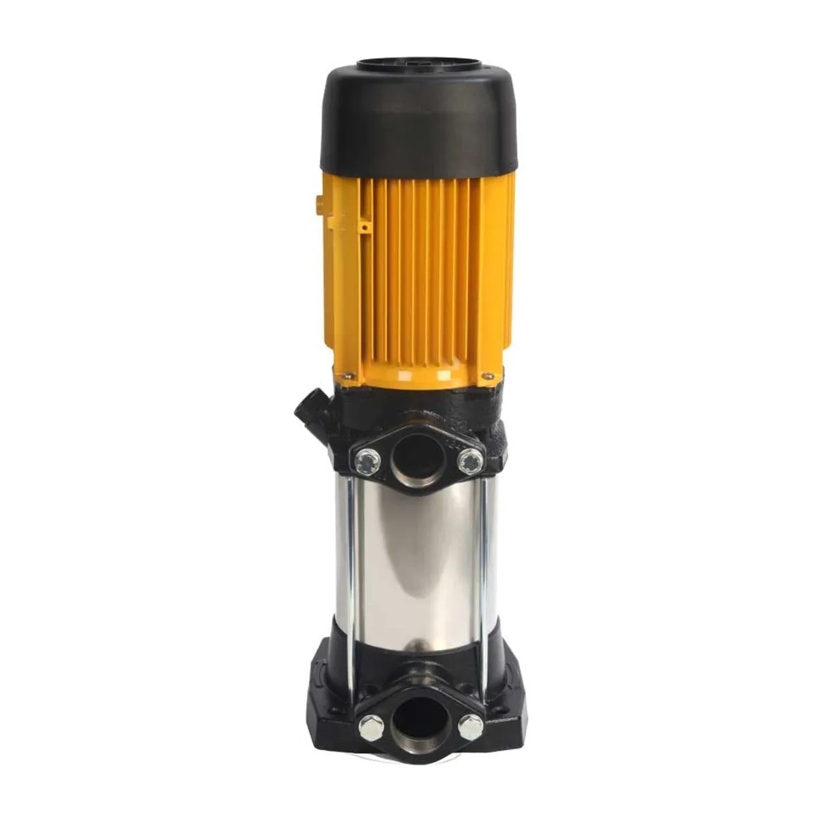 Electrobomba vertical multietapas ESPA Multi con motor amarillo y cuerpo de acero inoxidable