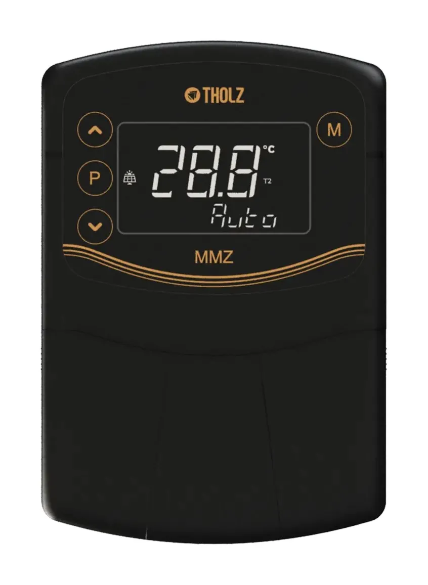 Controlador solar diferencial Tholz MMZ con pantalla digital de temperatura