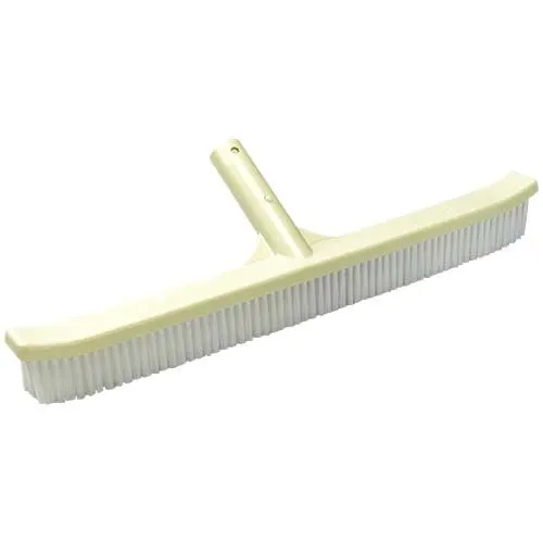 Cepillo de pared Emaux para piscina con cerdas blancas y acople para tubo telescópico