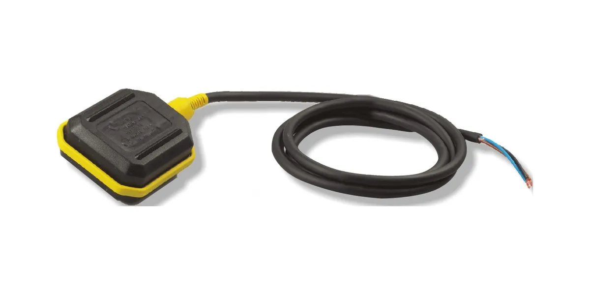 Interruptor de flotador Luise GL 90 negro y amarillo con su cable