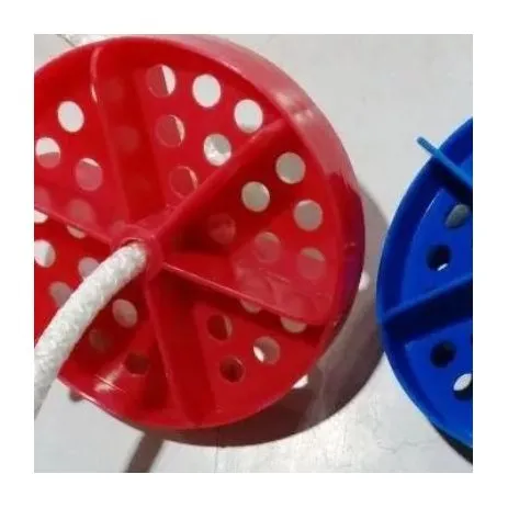 Discos de andarivel antiturbulencia rojos y azules